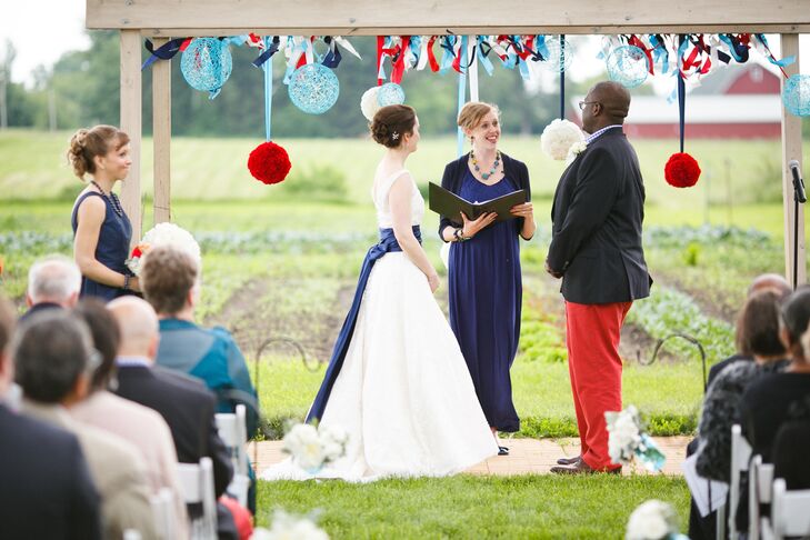 One of the bride’s best childhood friends officiated the ceremony.