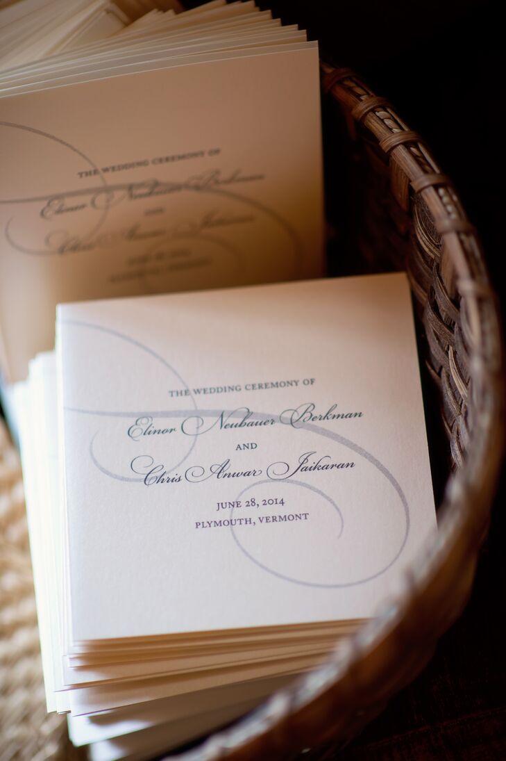 Classic Ivory Ceremony Programs