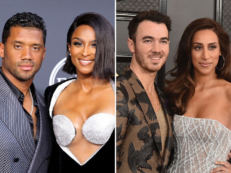 Ciara and Russell Wilson; Kevin and Danielle Jonas
