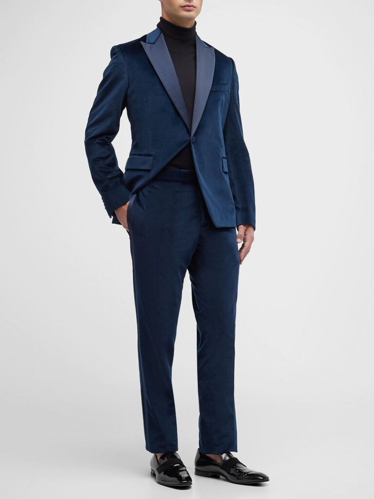 Velvet two-piece tuxedo by Paul Smith. 