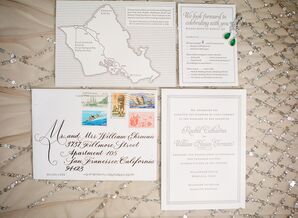 Classic Gray and Ivory Invitations