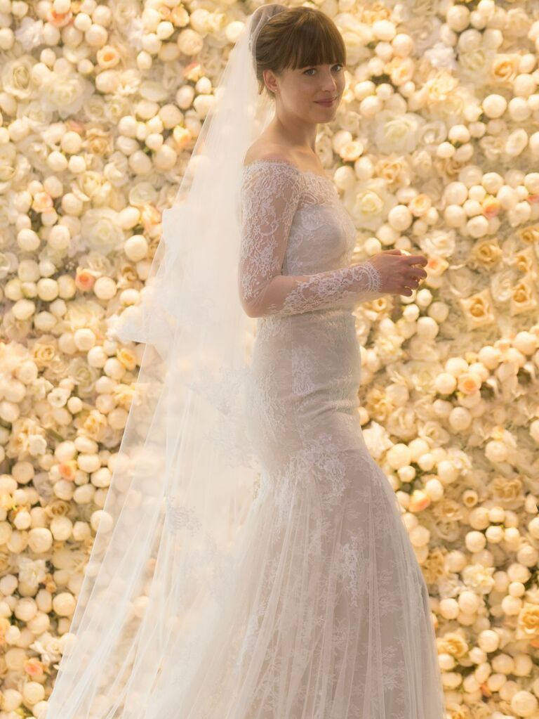 Anastasia Steele's wedding dress in Fifty Shades of Grey