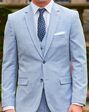 BLACKTIE SHARKSKIN Oxford Blue Wedding Suit Blue Tuxedo - thumbnail - 2