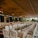White Woven Back-and-Gold Brocade Dining Chairs