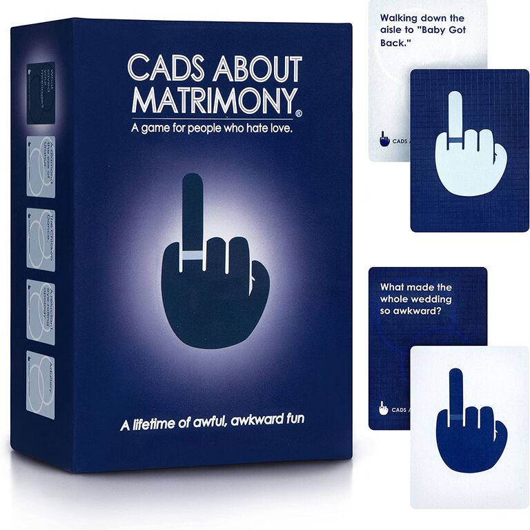 Cads About Matrimony game idea for bachelorette party. 