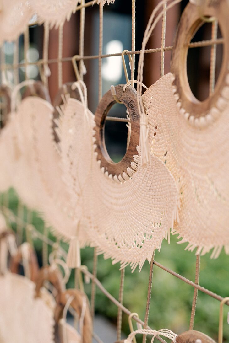 Woven Fan Wedding Favors for Beach Wedding