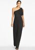 Sachin & Babi Chelsea Gown - Black One Shoulder Bridesmaid Dress - thumbnail - 1