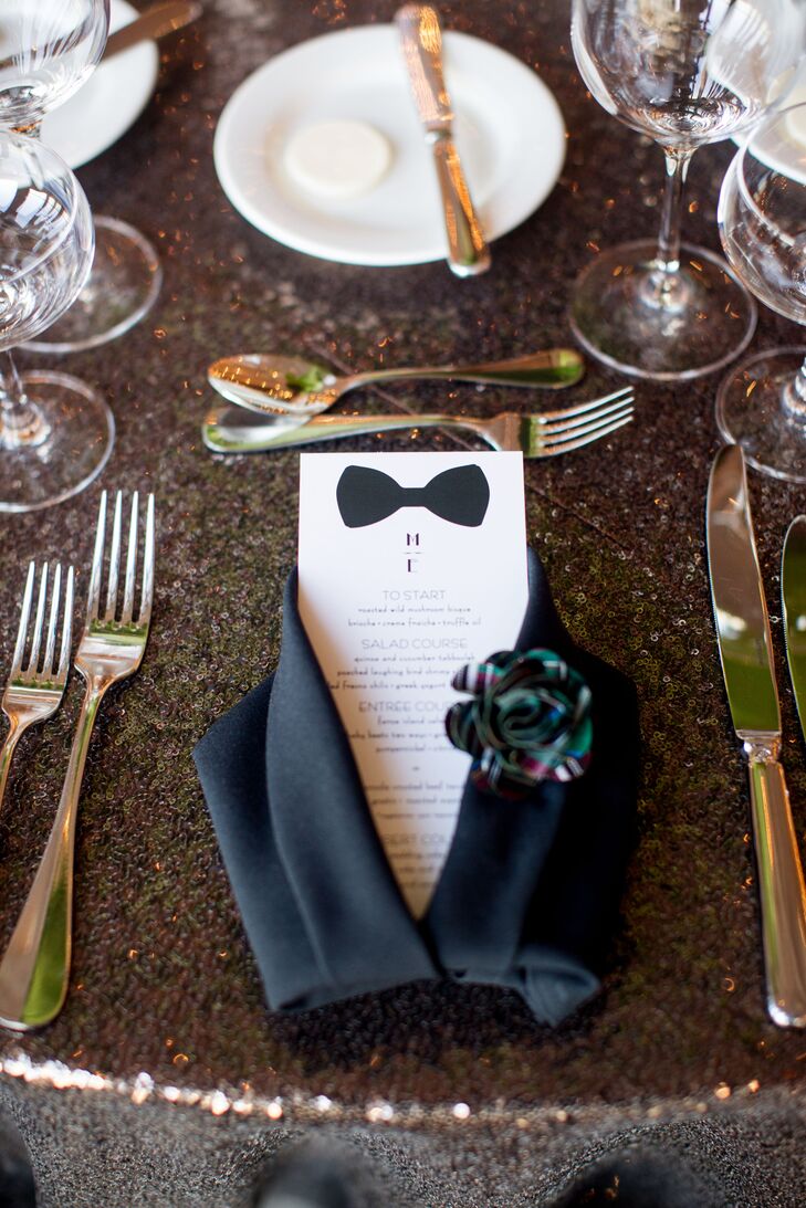 Black Tie Tuxedo Place Setting