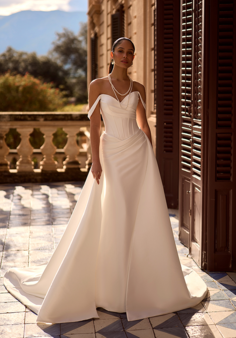 Val Stefani Pomona Mermaid and Trumpet Wedding Dress