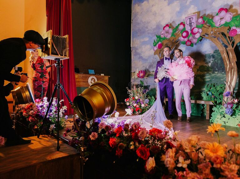 Fairytale-themed wedding photo booth