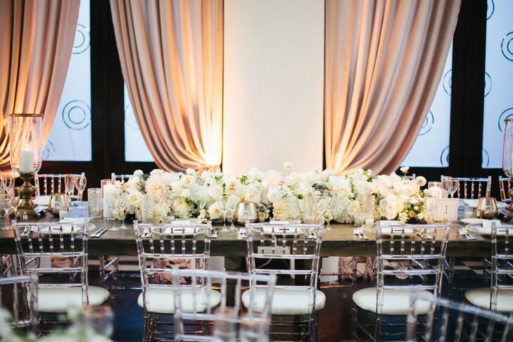 White and Ivory Low Ranunculus Centerpiece