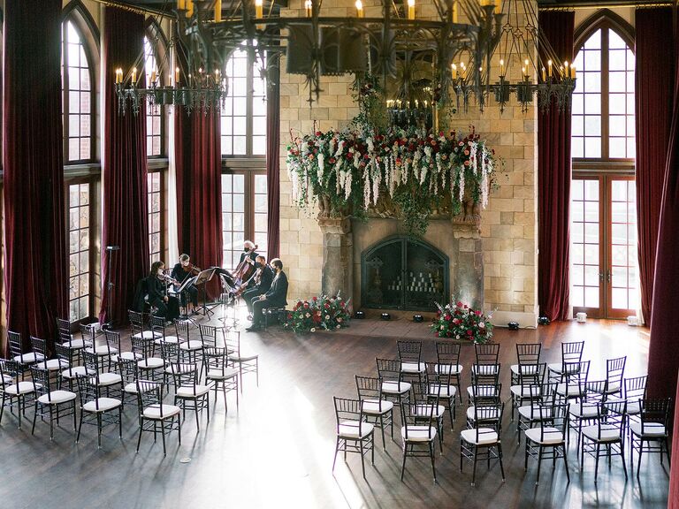 Castle wedding venue for a romantic wedding ceremony
