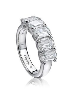 Christopher Designs Elegant Cushion, Emerald, Pear Cut Engagement Ring