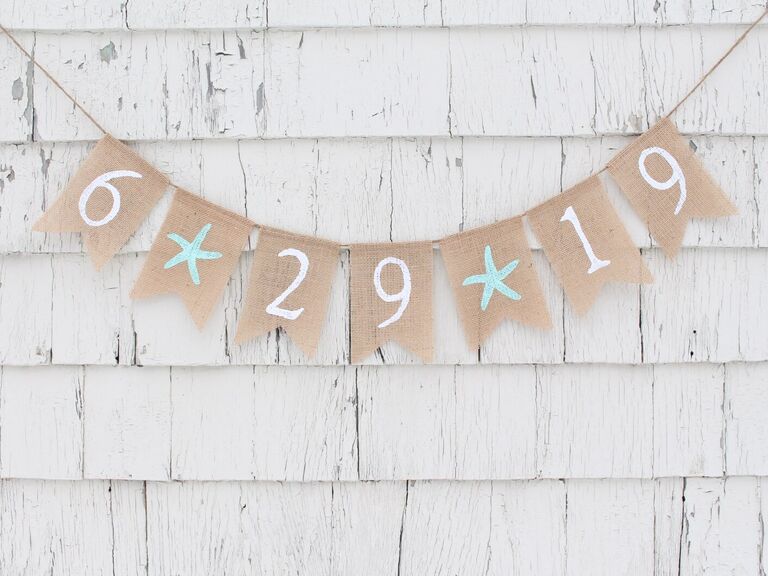 beach themed bridal shower banner