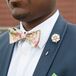 Floral Bow Tie and Pearl Boutonniere