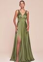 Ladivine 7469 V-Neck and Plunge Bridesmaid Dress - thumbnail - 1
