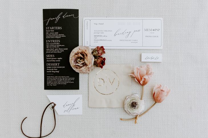 Elegant Menu and Paper Goods