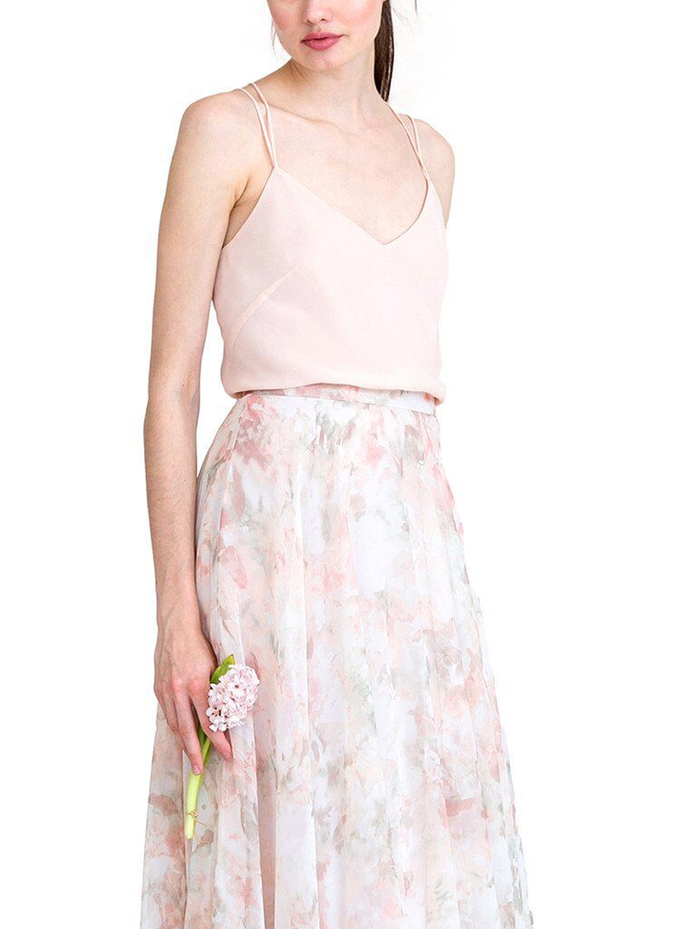 Floral blush bridesmaid separates