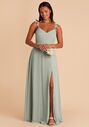 Birdy Grey Doris Dress in Chiffon Sage V-Neck Bridesmaid Dress - thumbnail - 4