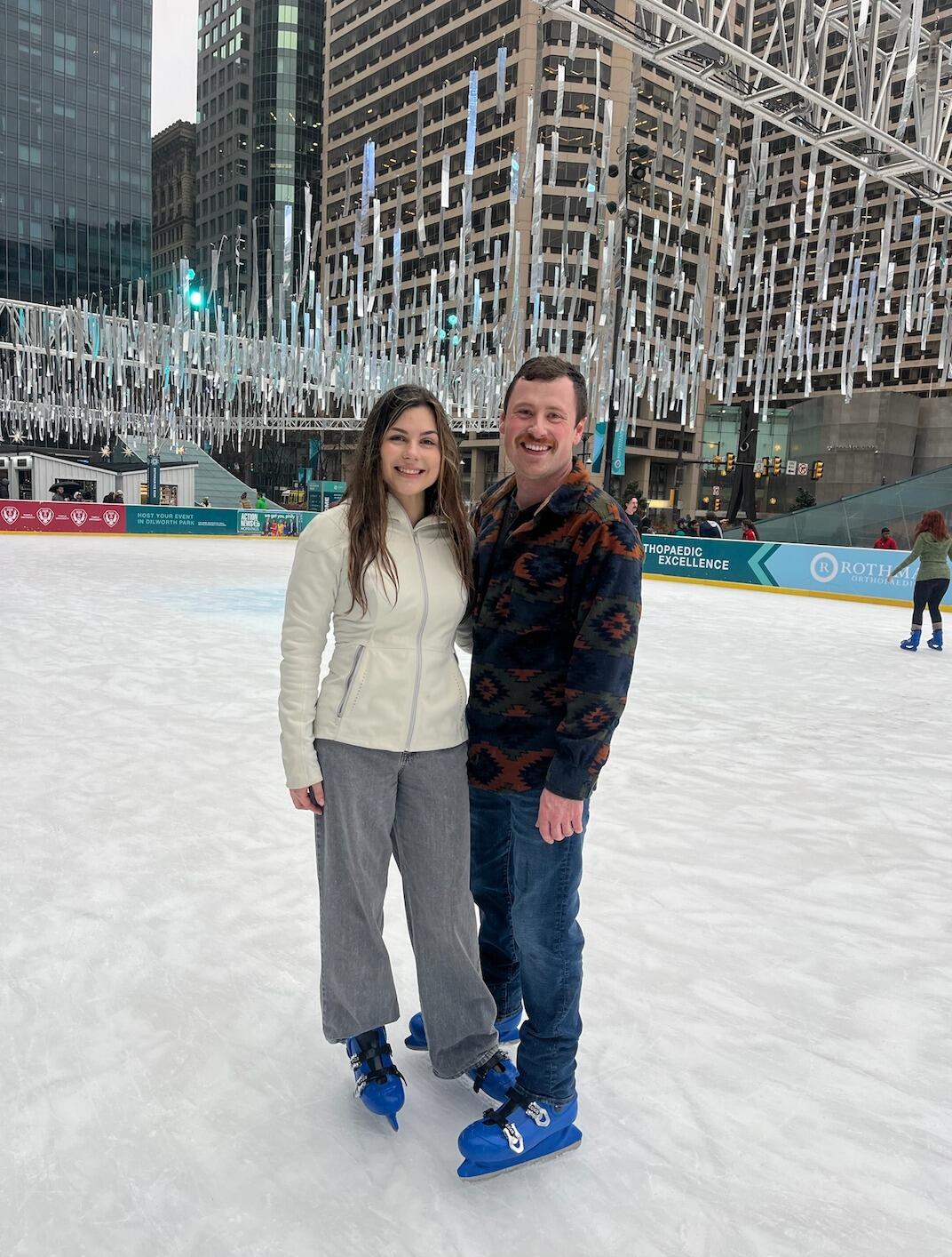 Our first date... Philadelphia, PA! One of us is a better ice skater- but I won't say who ❤️