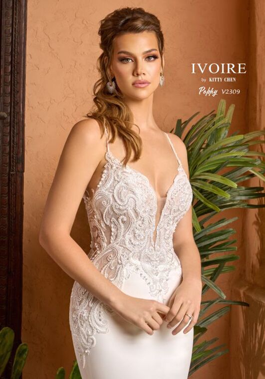 IVOIRE by KITTY CHEN POPPY, V2309 Fit-and-Flare Wedding Dress - 3