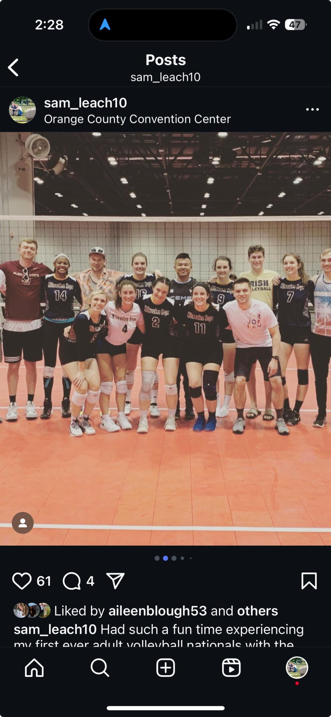 The First Hello - We met for the first time at Adult Volleyball Nationals in Orlando, Florida and hit if off over a conversation about Coke Zero.