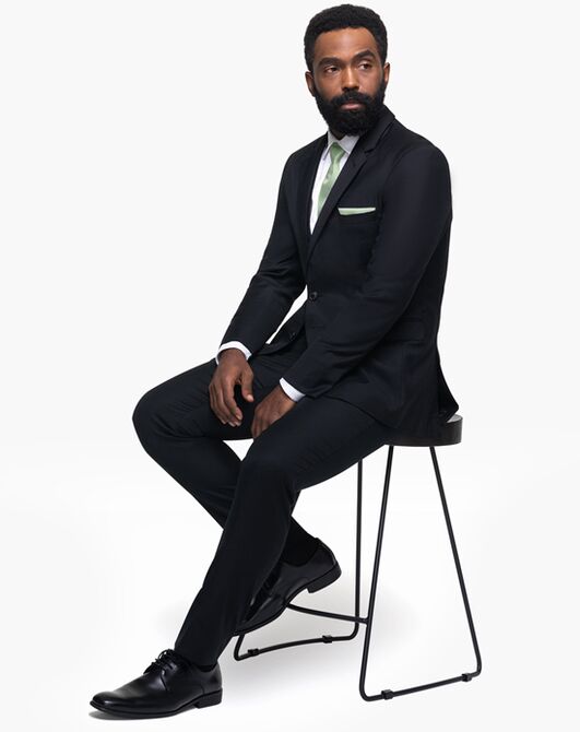 Generation Tux Black Notch Lapel Suit Black Tuxedo - 3