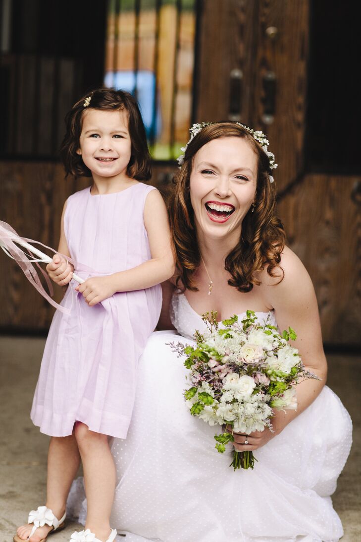 Bride and Flower Girl