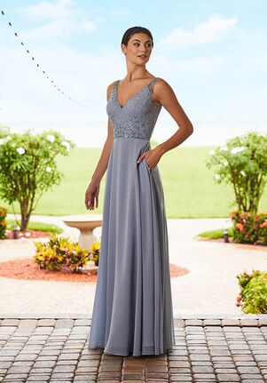 Adrianna Papell Platinum 40350 V-Neck Bridesmaid Dress