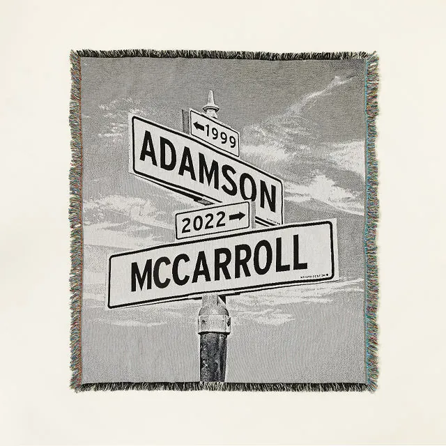Personalized Blanket from Uncommon Goods for your 16th wedding anniversary