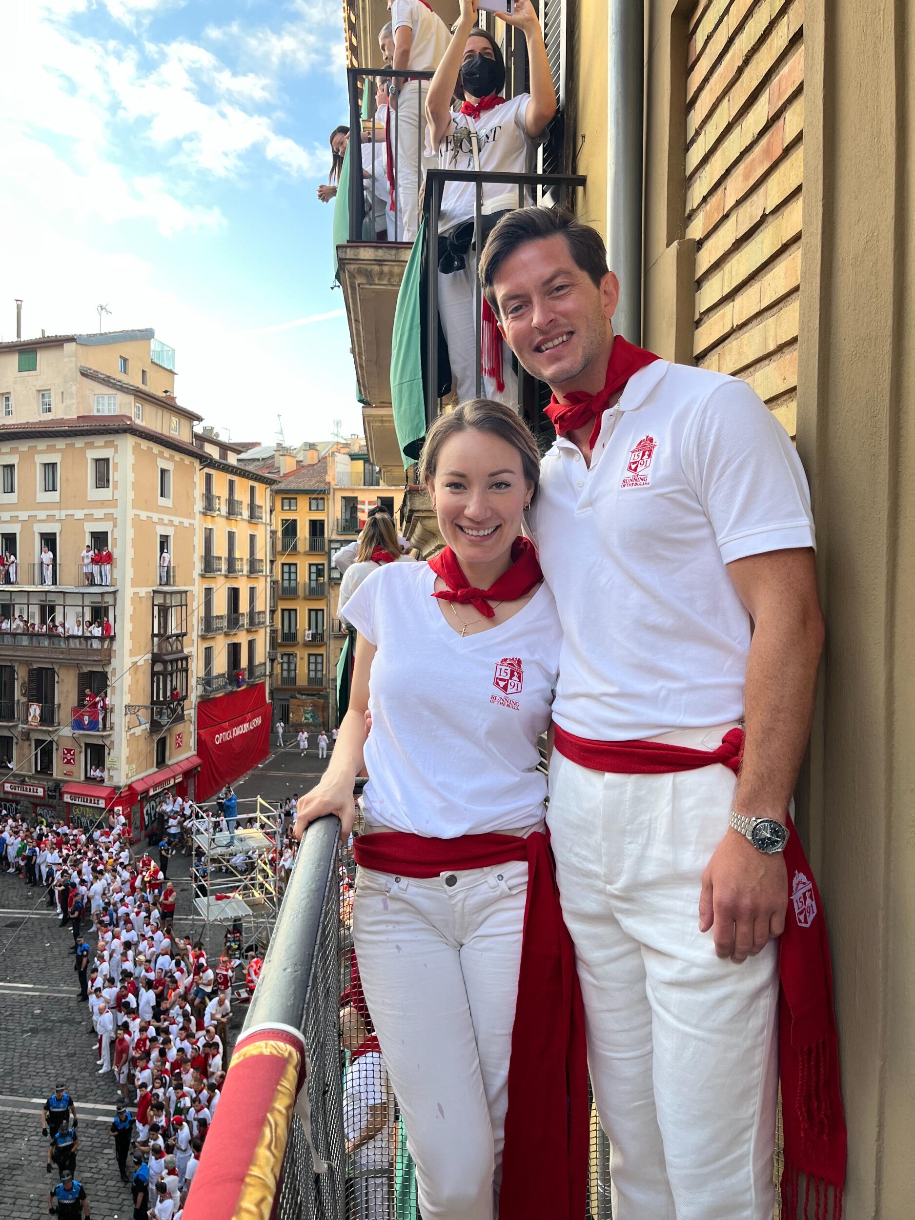 First trip together to Spain for the running of the bulls.