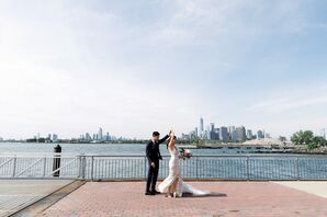 Waterfront Wedding Portraits at Liberty Warehouse in Brooklyn, New York
