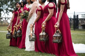 Lantern Bridesmaid Bouquet Alternatives for New York Wedding