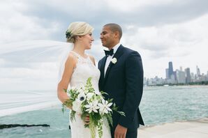 Couple at Bridgeport Art Center with View of Chicago Skyline