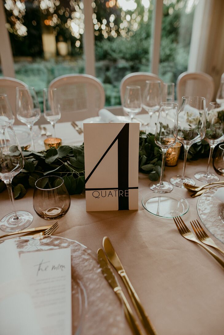 Modern French Table Numbers