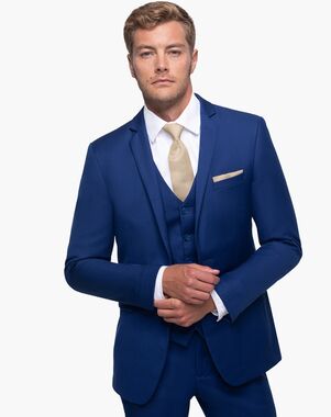 Generation Tux Bright Blue Notch Lapel Suit Blue Tuxedo