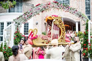 Indian Groom Makes Traditional Doli Entrance
