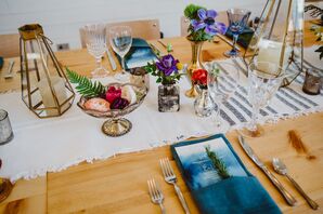 Bohemian Woven Linens and Vintage Vases