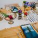 Bohemian Woven Linens and Vintage Vases