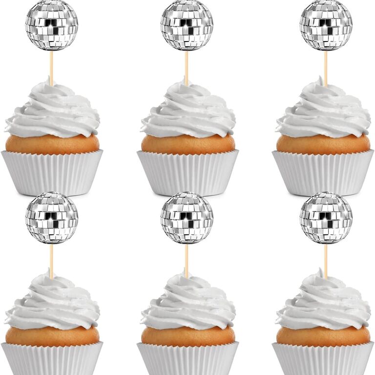 Beyonce Disco Ball Bachelorette Cupcake Toppers