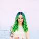 Bride with Neon Hair at the Unique Space in Los Angeles, California