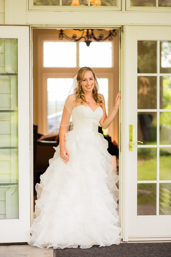 "I never had any preconceived ideas on what I wanted for my wedding, but I decided on a wedding dress that stood out from the rest," the bride says.