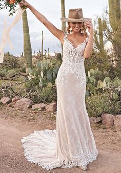 Lillian West 66012 A-Line Wedding Dress