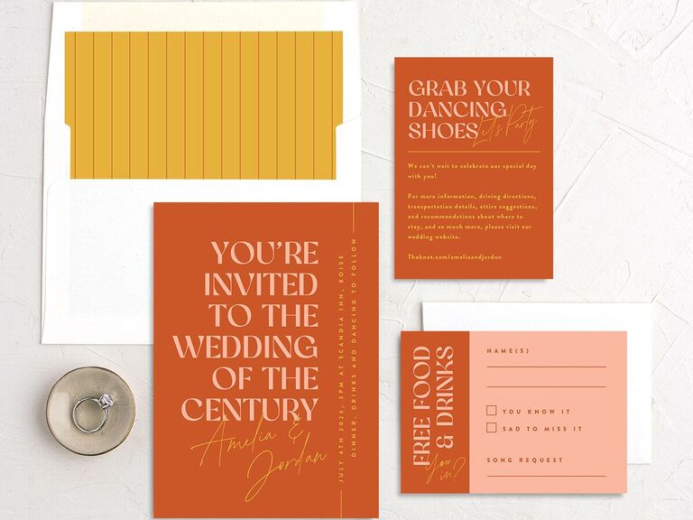 You're Invited to the Wedding of the Century inexpensive wedding invitation set