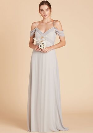 Birdy Grey Spence Convertible Dress in Dove Gray V-Neck Bridesmaid Dress