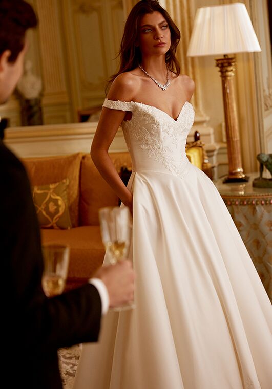 Justin Alexander Jersey A-Line Wedding Dress - 3