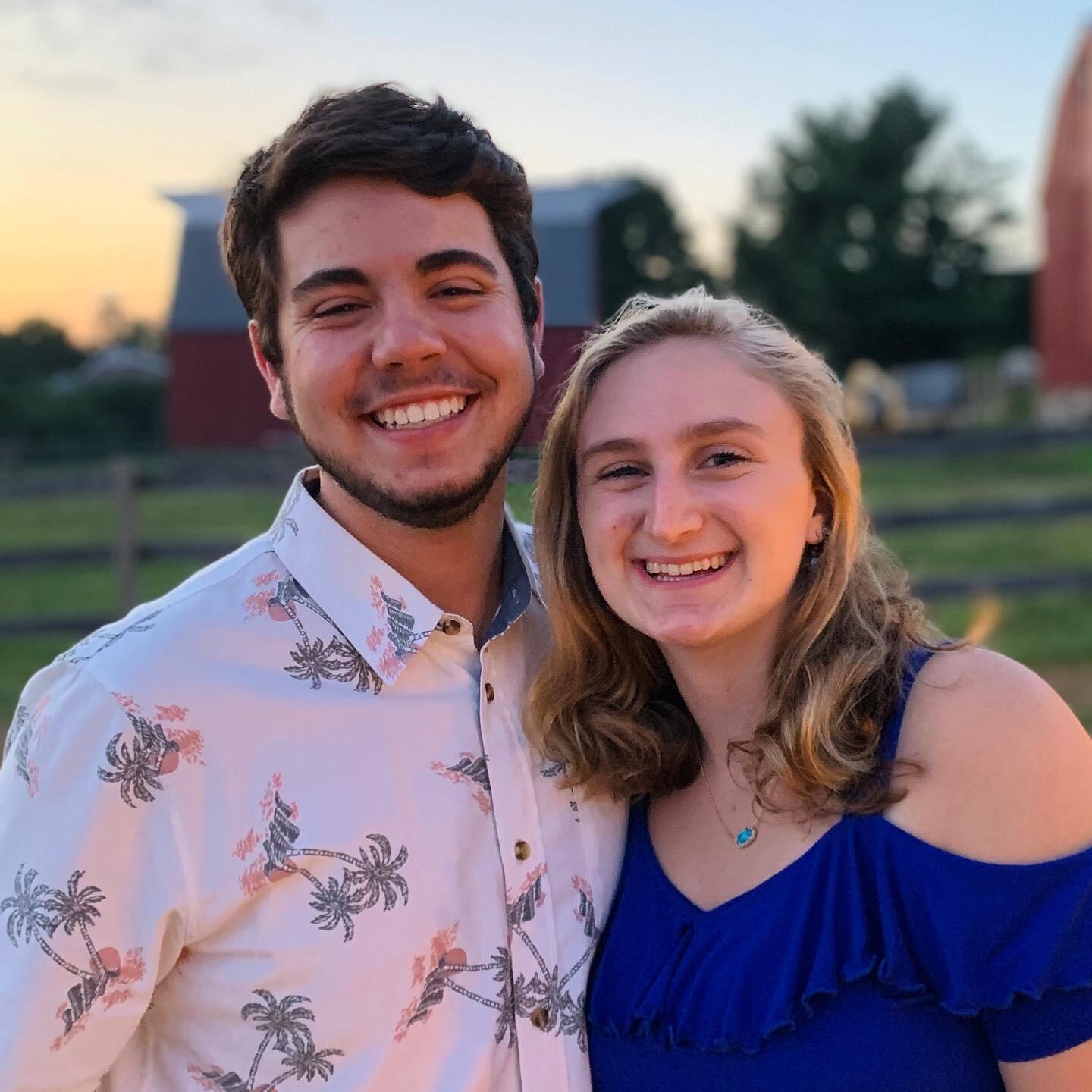 Enjoying the summer sunset at our future Wedding After Party Venue - the Davenport's at volleyball night!
