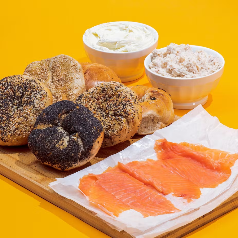 Bagel Brunch in a Box from Goldbelly to say thanks to your parents for your wedding day