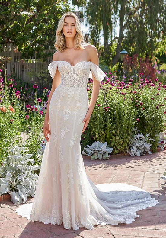 Jasmine Couture Taylor Fit-and-Flare Wedding Dress - 1