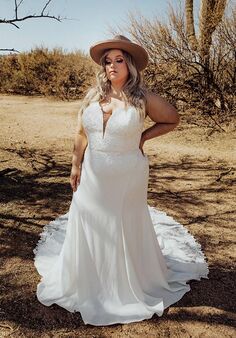 Stella York 7335 plus Column Wedding Dress